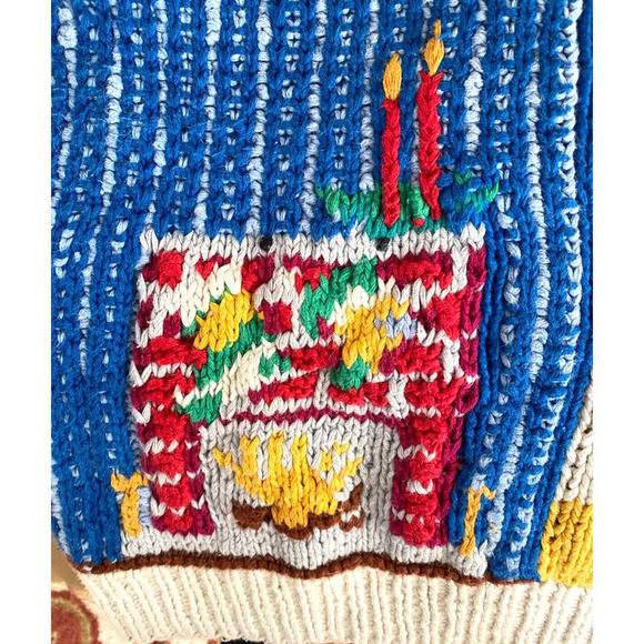 Countryside Classic - Vintage chunky hand knit christmas sweater women's size M - Picture 8 of 9